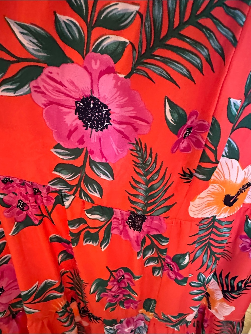 miami Red Coral Floral Tie-Front Maxi Skirt - Picture 12 of 12